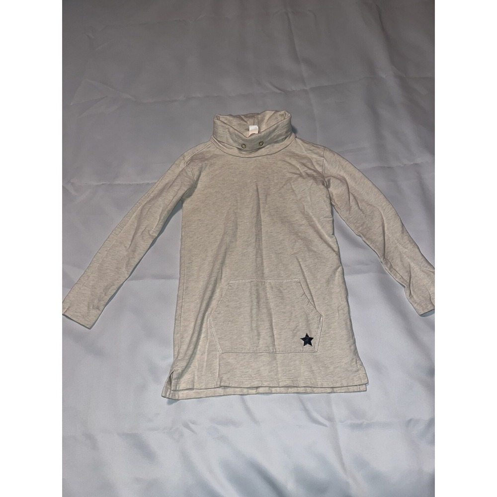 Oshkosh‎ Turtleneck Girls Tunic, Tan , Star Detail , Pockets , Size 8